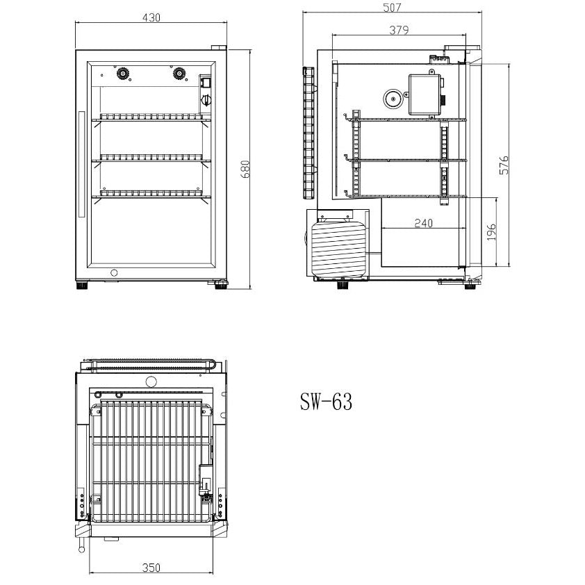 Bier- und Getränkekühlschrank Arctic Collection 63 L Edelstahl