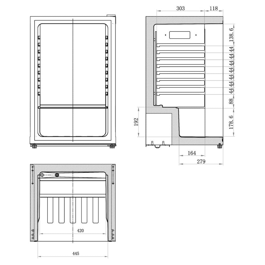 Bier- und Getränkekühlschrank Polar Collection 115 L White