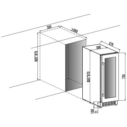 Weinkühlschrank 18 Flaschen Arctic Collection 30D Black