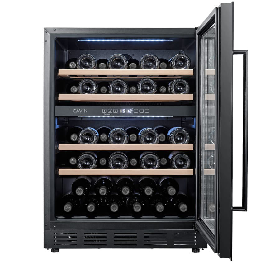 Weinkühlschrank 46 Flaschen Arctic Collection 60D Fullglass Black