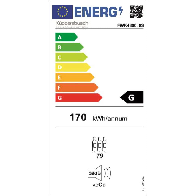 Wine refrigerator 79 bottles Küppersbusch FWK4800.0S