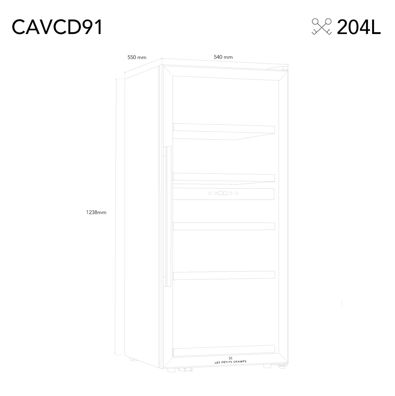 Weinkühlschrank 91 Flaschen CAVCD91