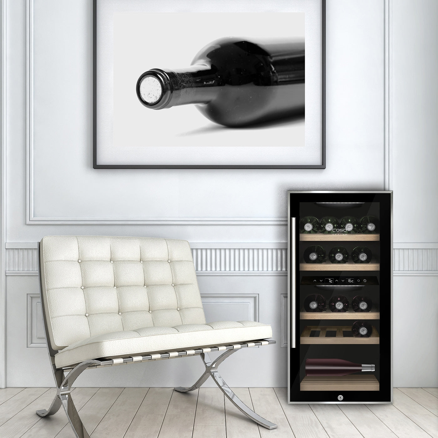 Weinkühlschrank 24 Flaschen WineComfort 24 Black ambience