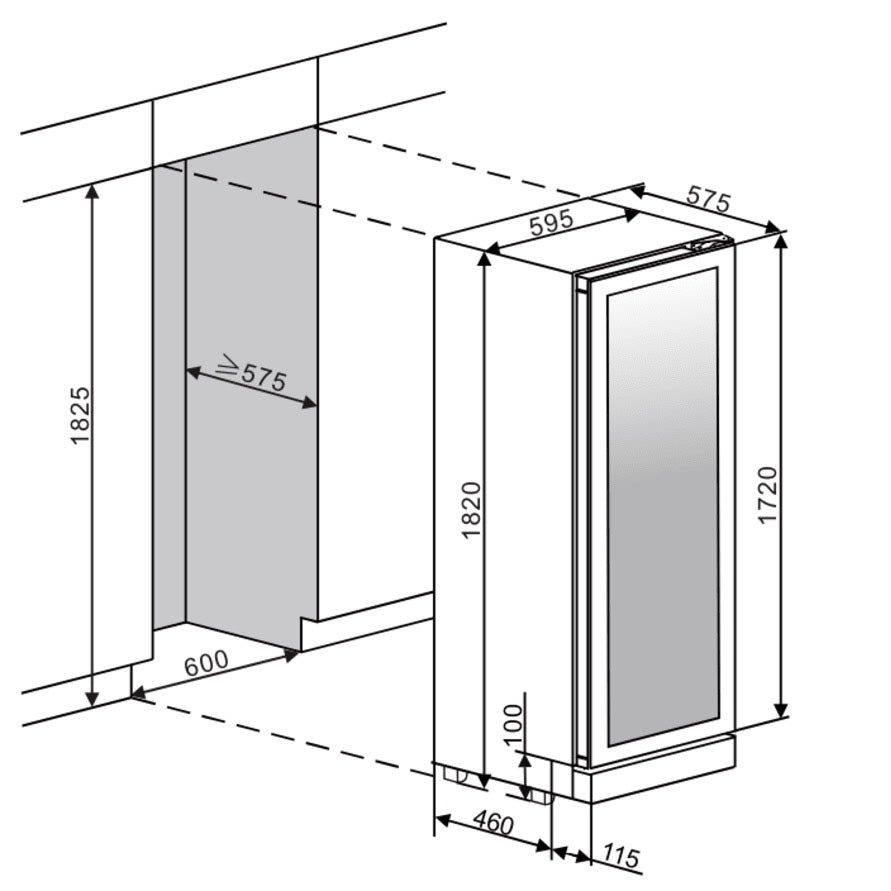 Weinkühlschrank 109 Flaschen mQuvée WineCave Infinite 187D Push-Pull