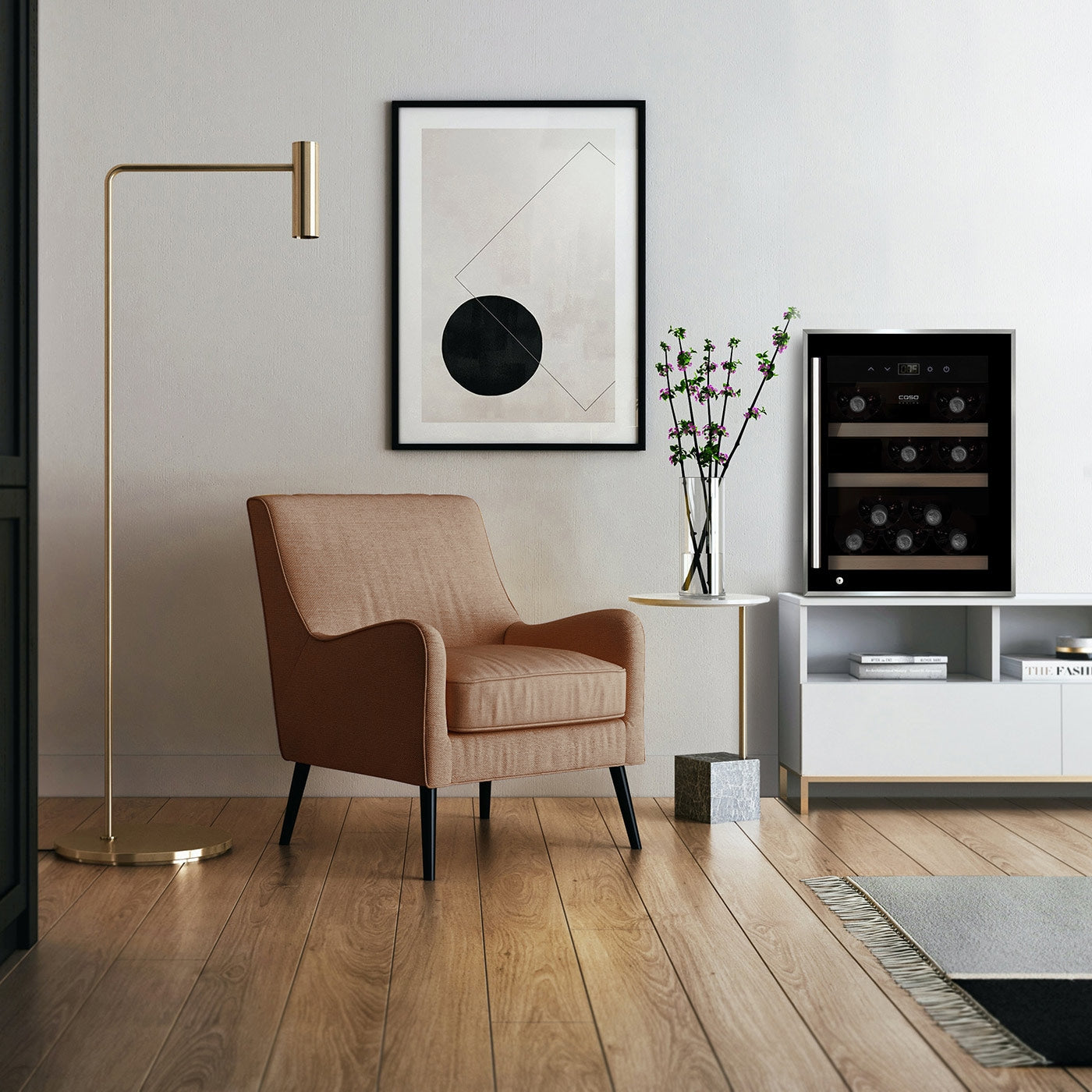 Weinkühlschrank 12 Flaschen WineSafe 12 classic Black ambience