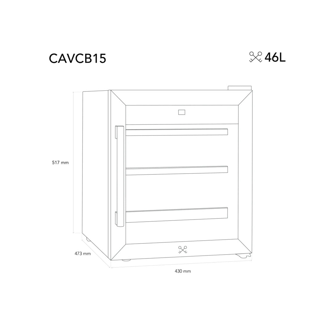 Weinkühlschrank 15 Flaschen CAVCB15