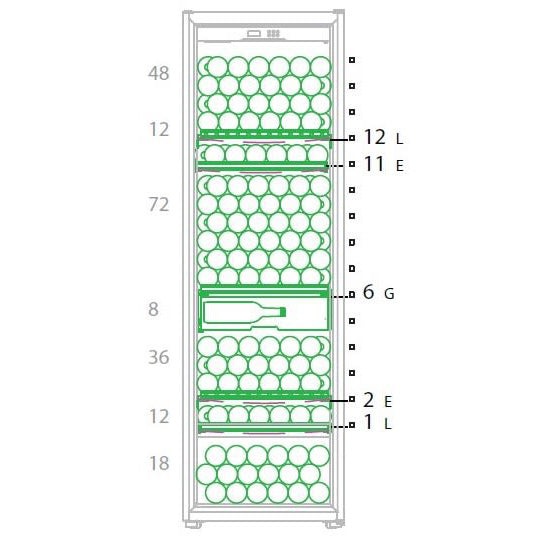 Weinkühlschrank 210 Flaschen WineStore 800 Glass