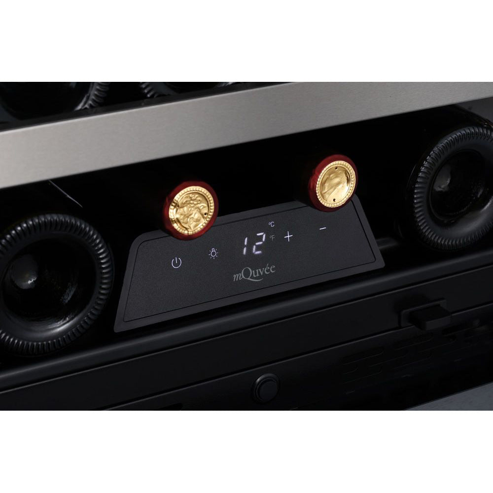 Weinkühlschrank 23 Flaschen WineKeeper 23S Fullglass Black Push/Pull