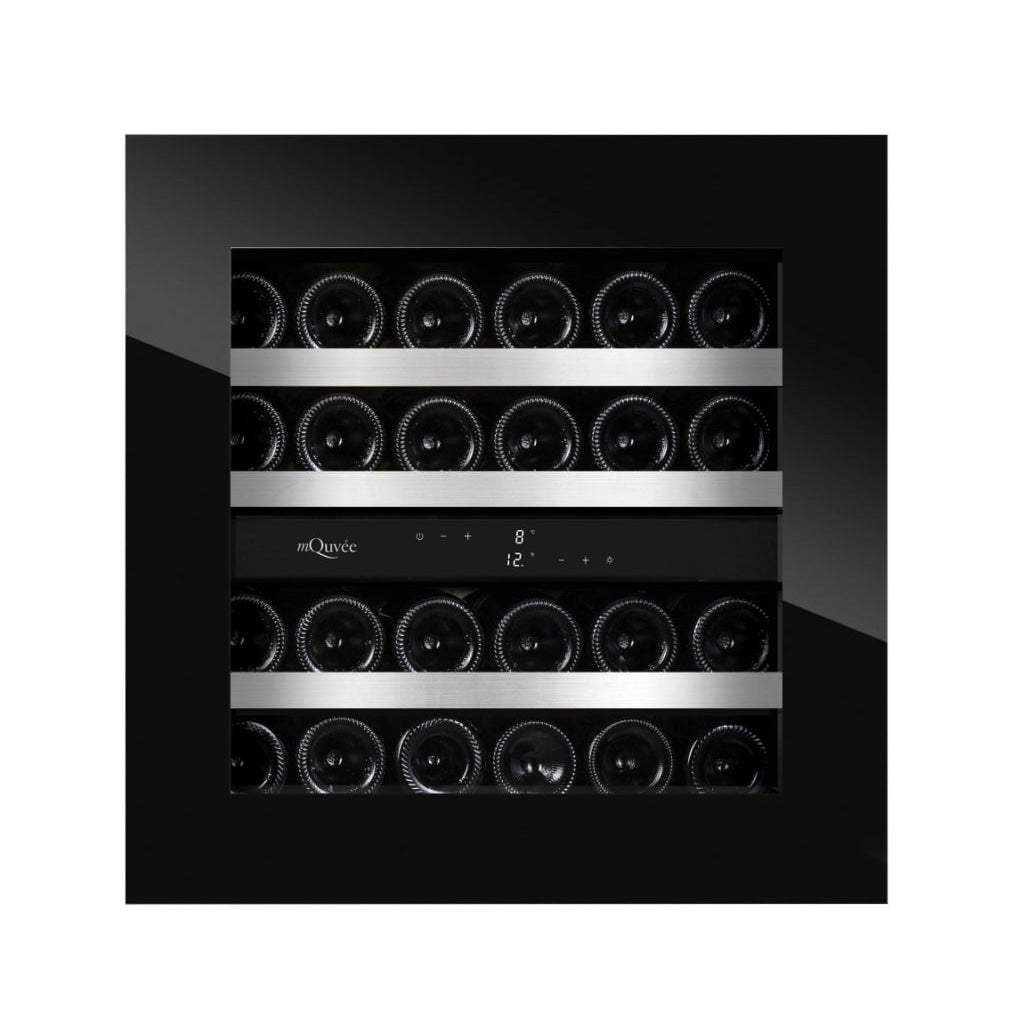 Weinkühlschrank 26 Flaschen WineKeeper Exclusive 25D Push/Pull FullGlass Black