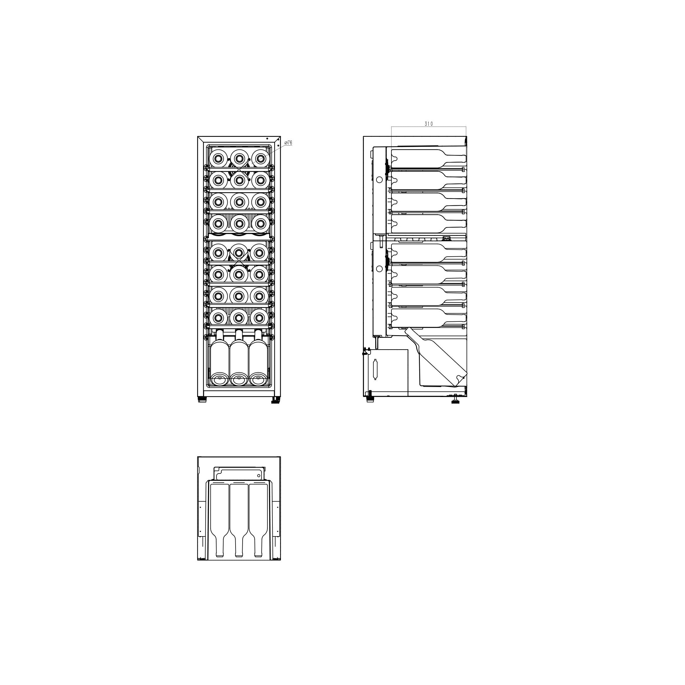 Weinkühlschrank 27 Flaschen Northern Collection 27 Black