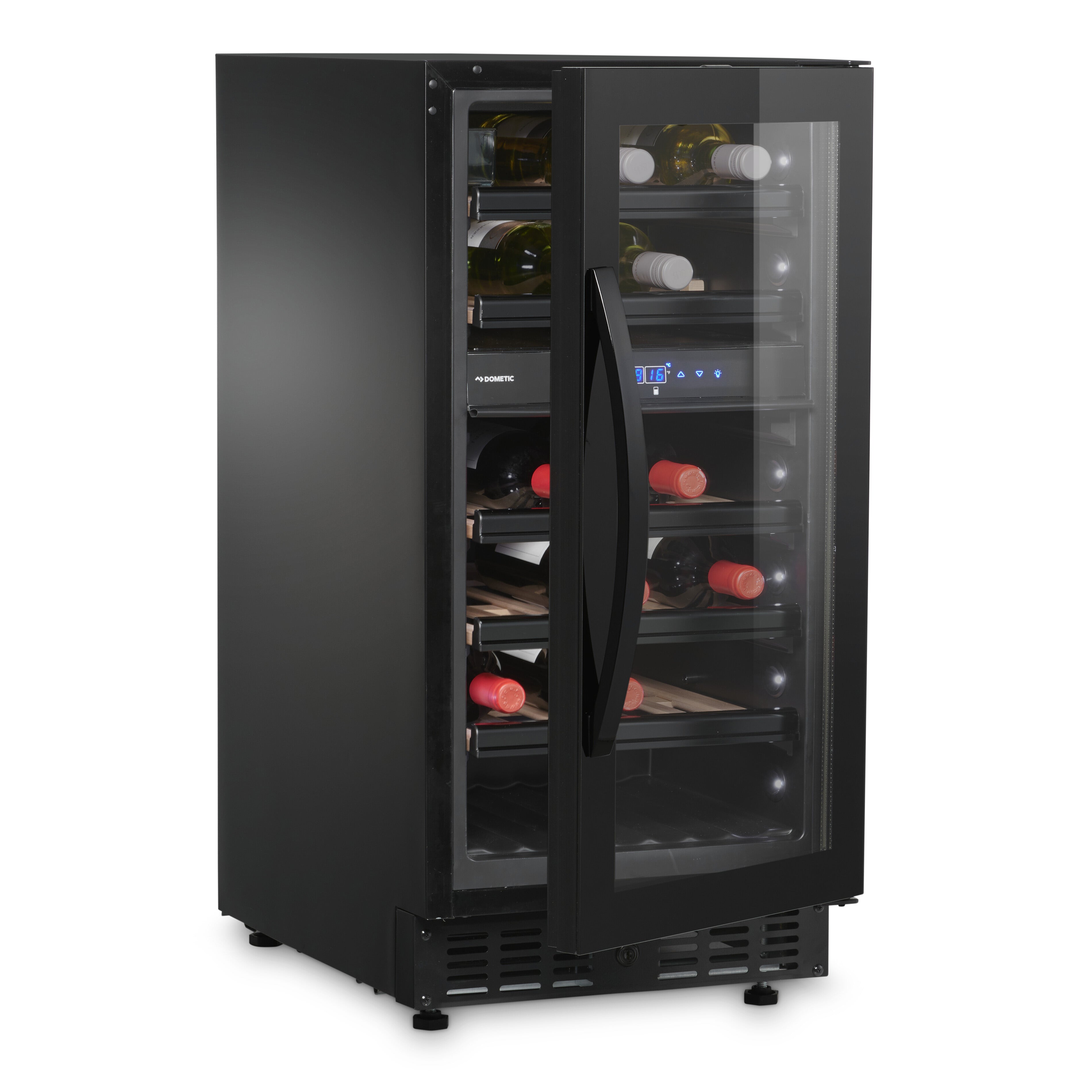 Weinkühlschrank 28 Flaschen E28FG door open