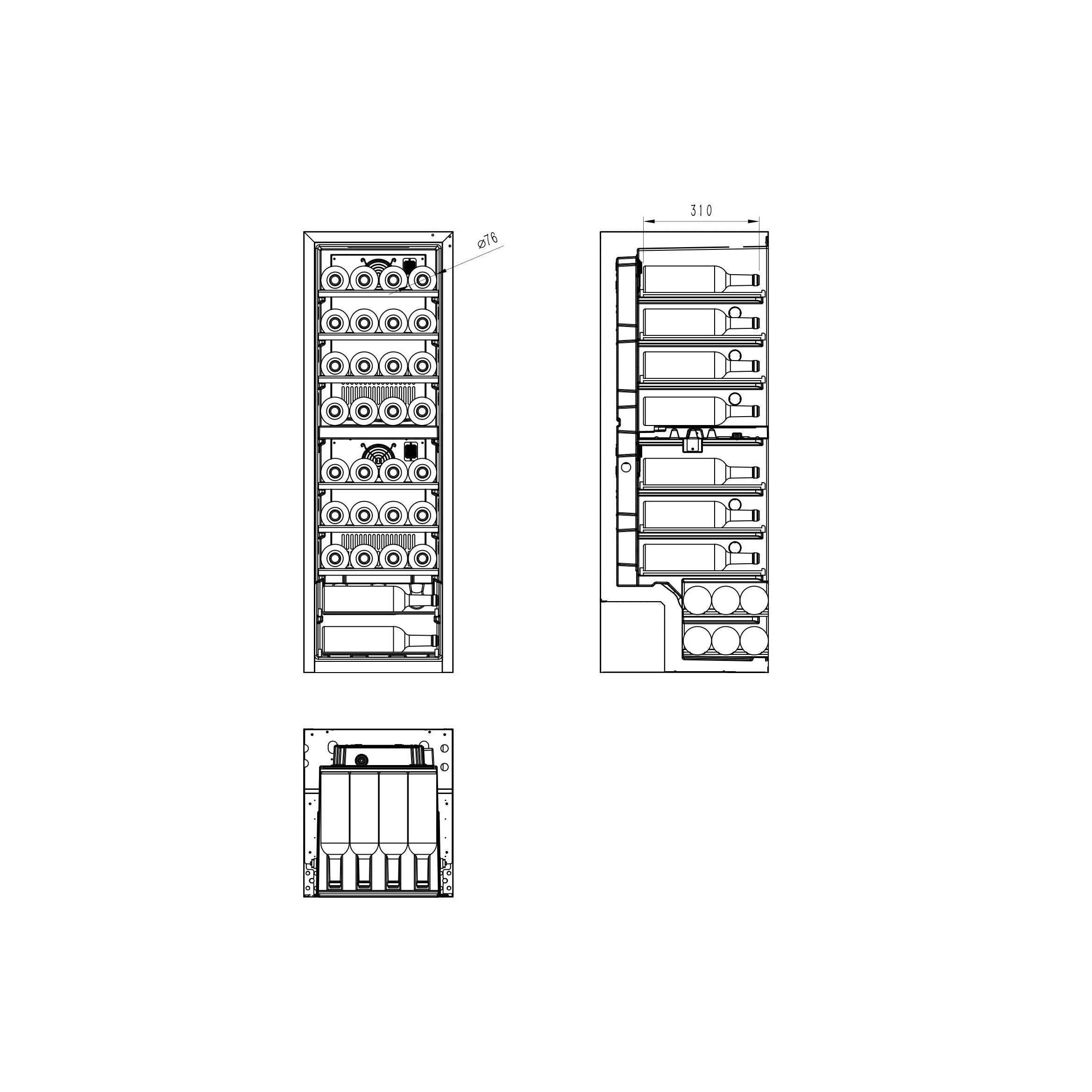 Weinkühlschrank 39 Flaschen Northern Collection 39 Black
