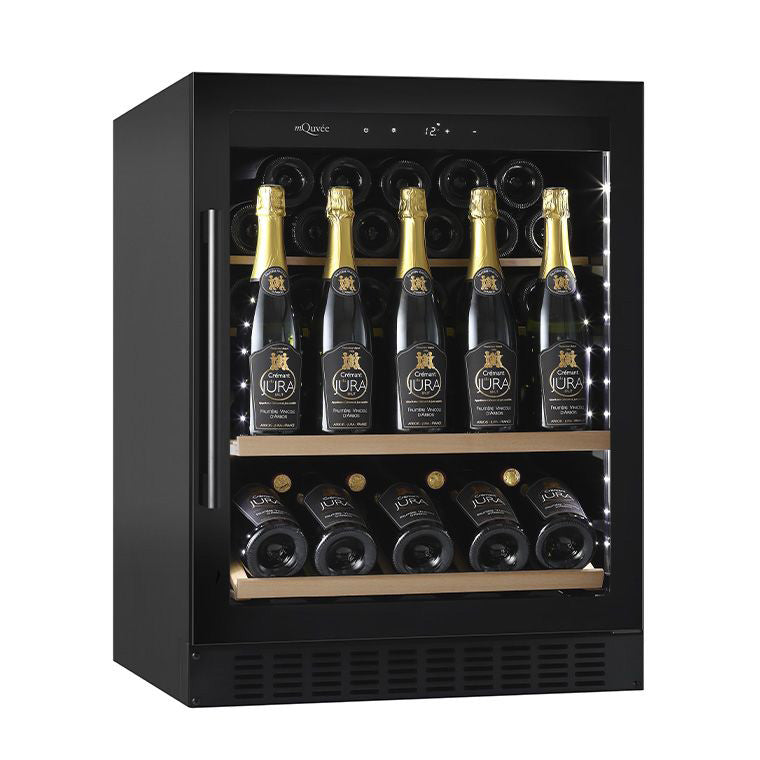 Weinkühlschrank 45 Flaschen WineCave 700 60S Anthracite Black Champagne