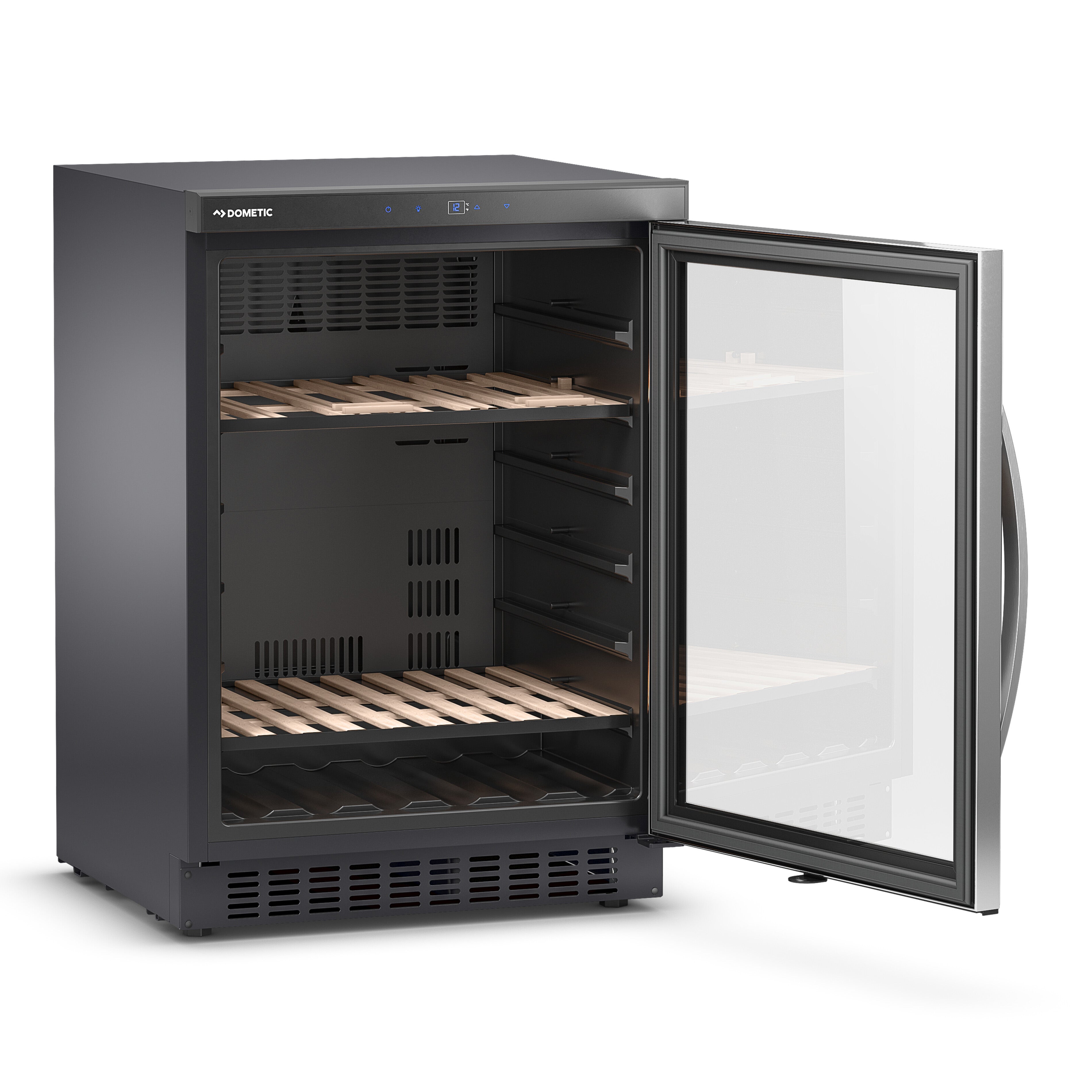 Weinkühlschrank 68 Flaschen Dometic B68G door open empty