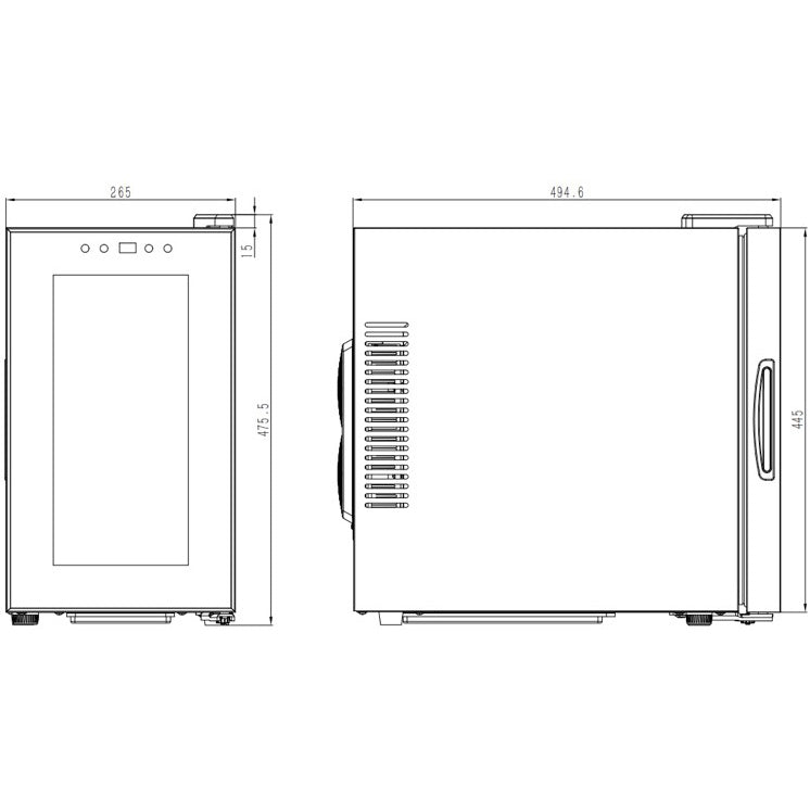 Weinkühlschrank 8 Flaschen Northern Collection 8 Black