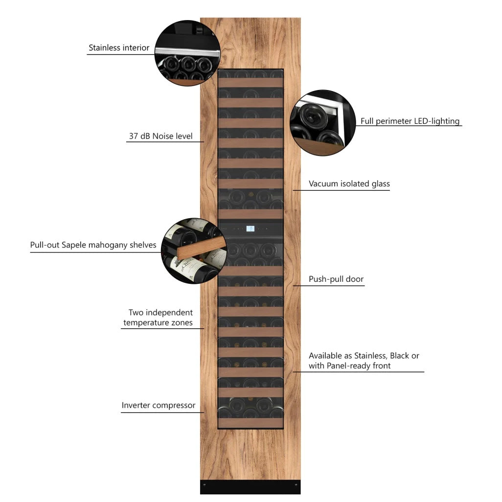 Weinkühlschrank 87 Flaschen Edge 45D Black
