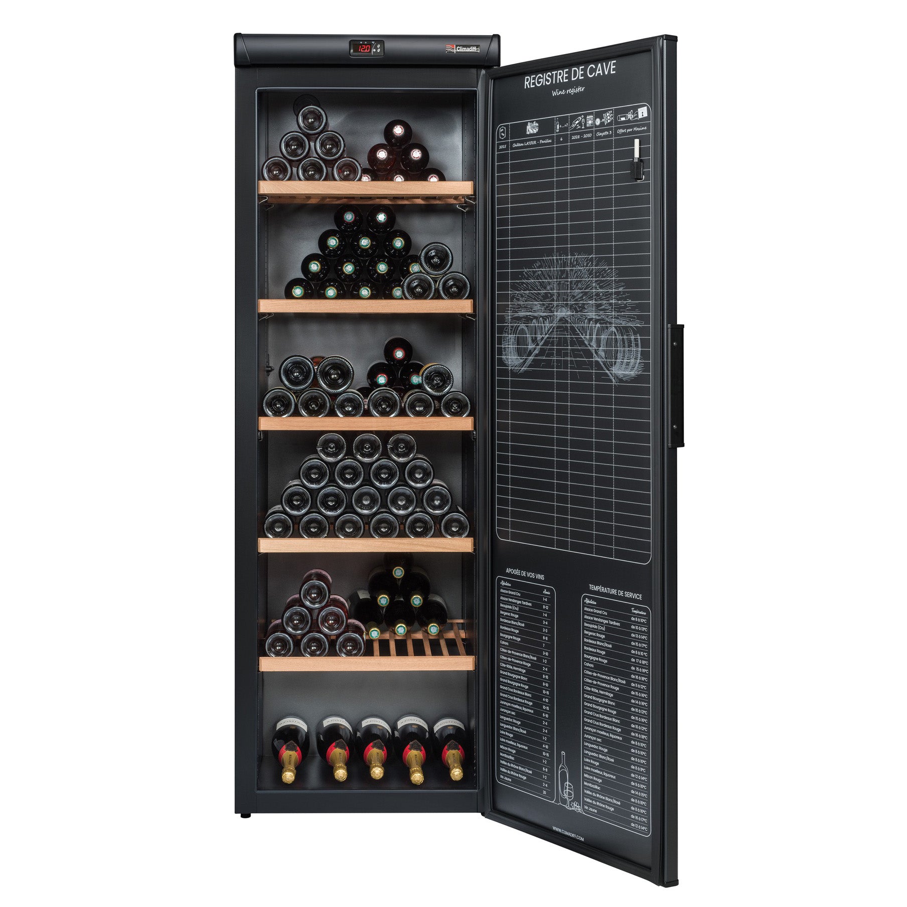 Wine refrigerator 264 bottles Climadiff RESERVE 275