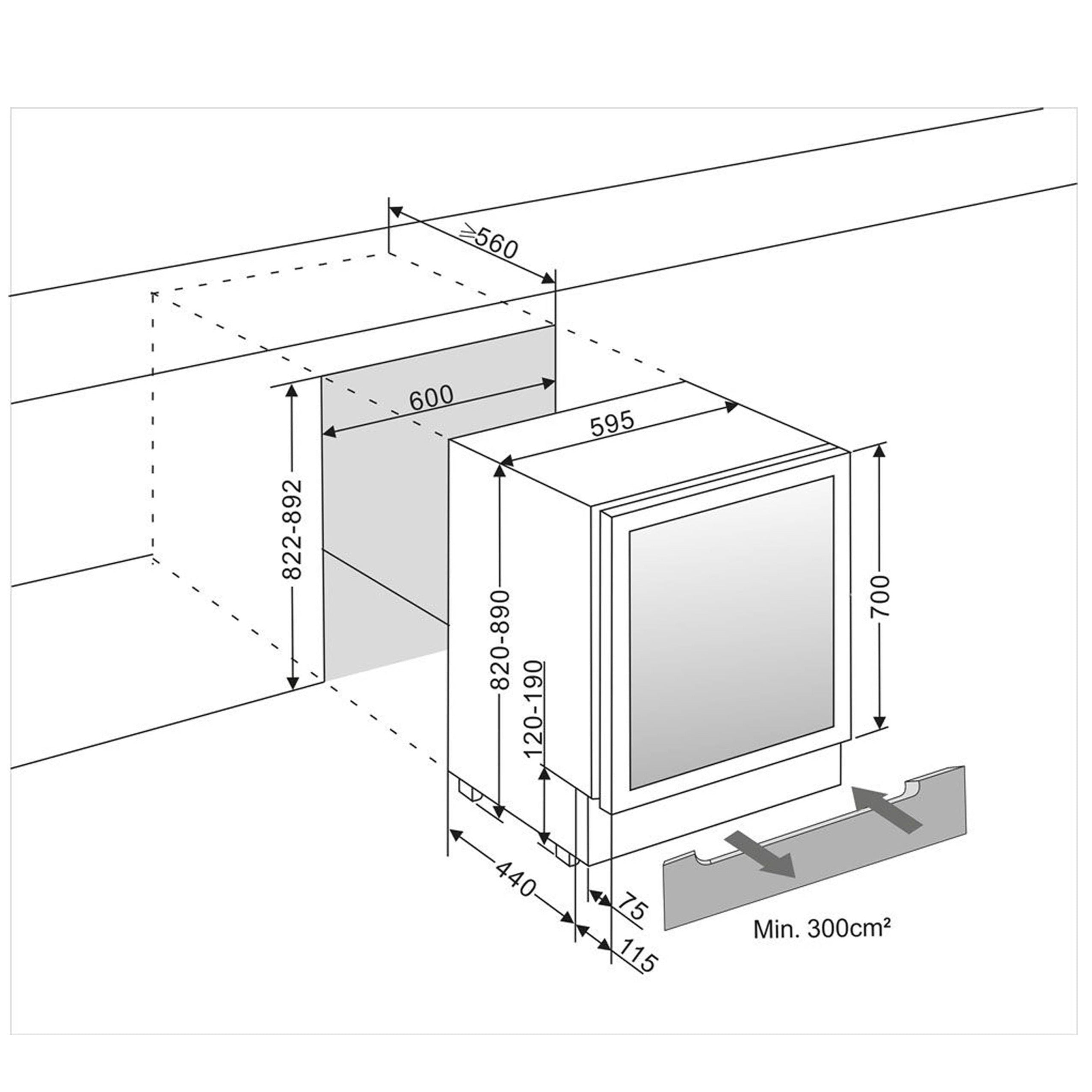 Bier- und Getränkekühlschrank BeerServer 60 Anthracite Black
