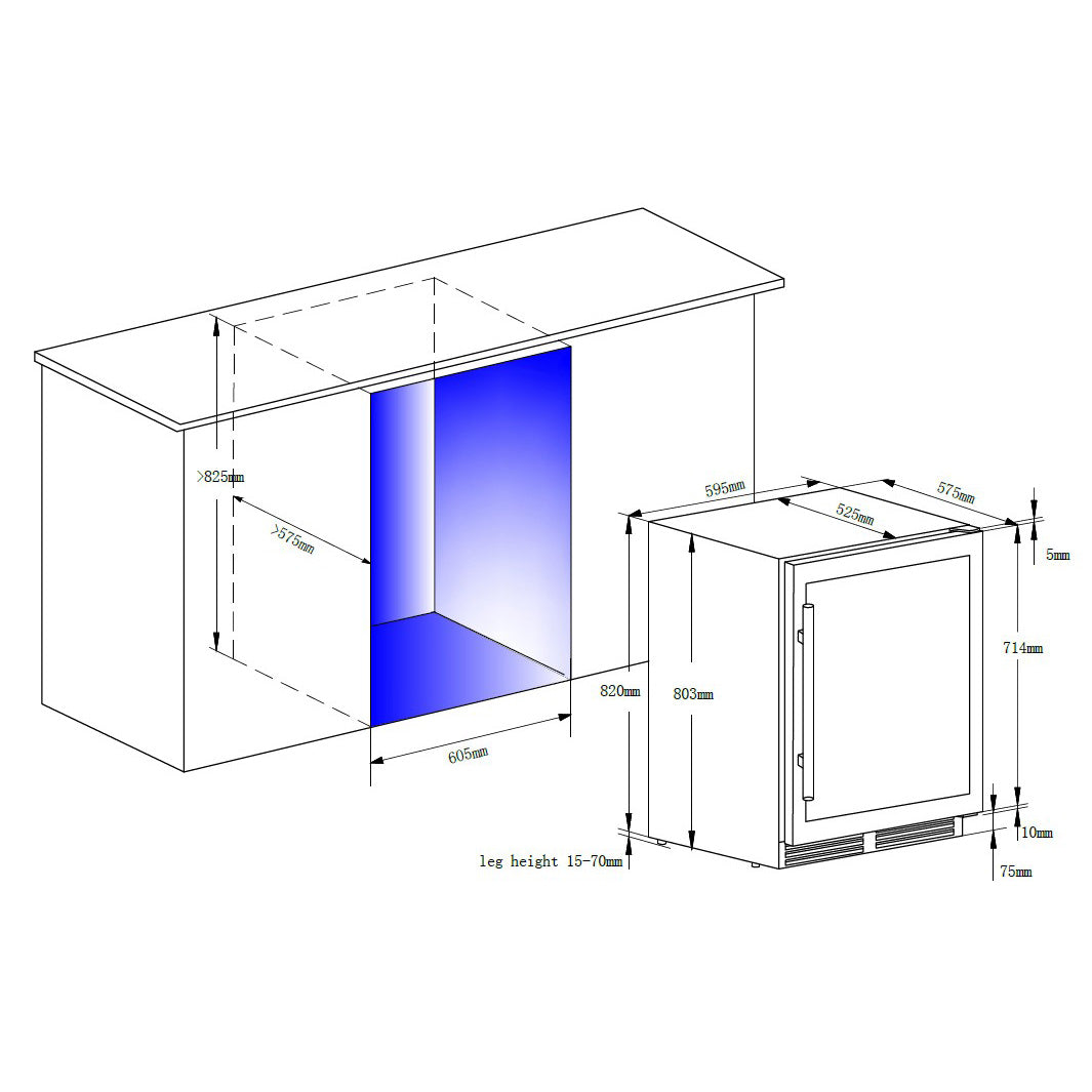 Wine Cooler La Sommelière 51 bottles LSBU51DB2