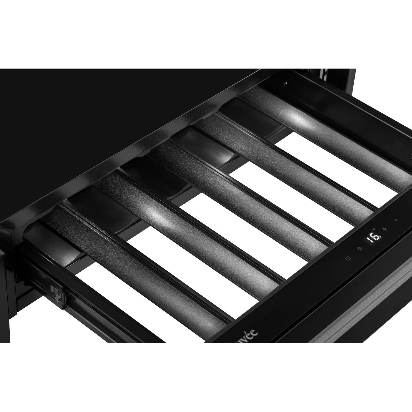 Built-in wine cooler WineKeeper Exclusive 5S Fullglass Black Push-Pull