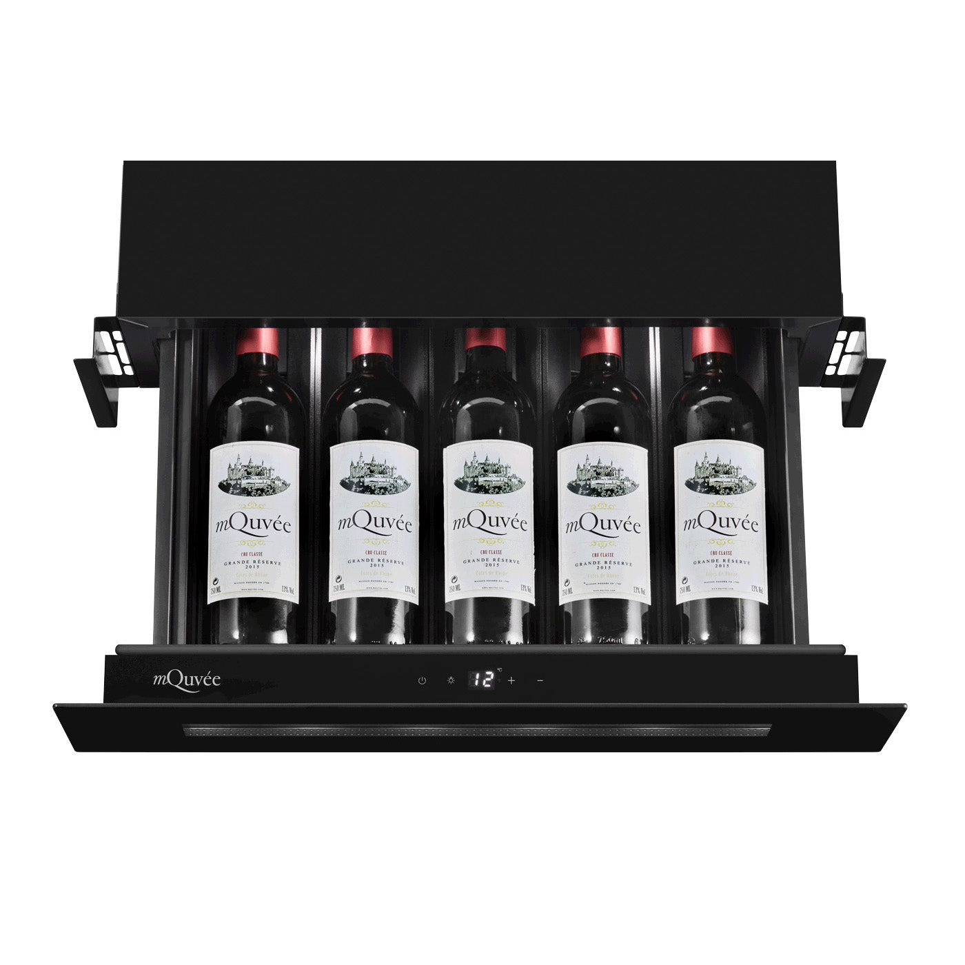 Weinkühlschublade WineKeeper Exclusive 5S Fullglass Black Push-Pull