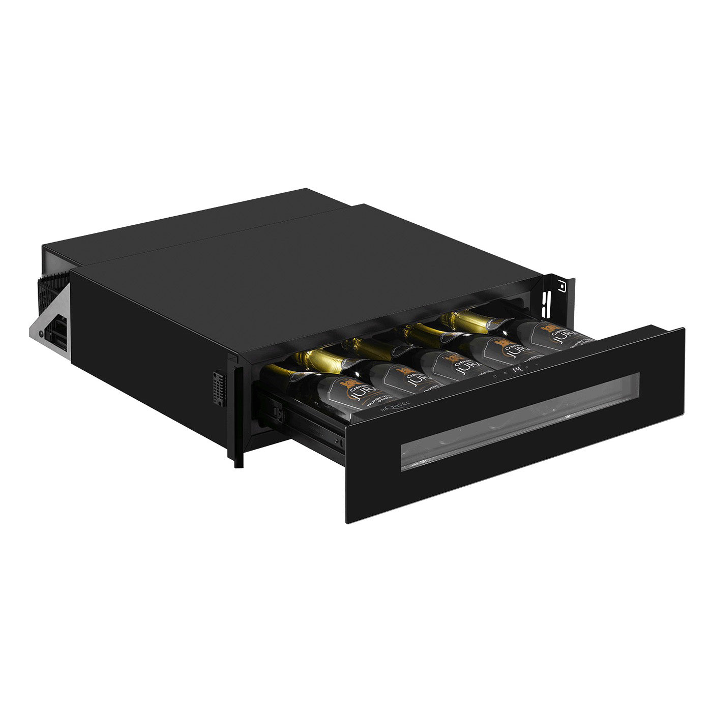 Built-in wine cooler WineKeeper Exclusive 5S Fullglass Black Push-Pull