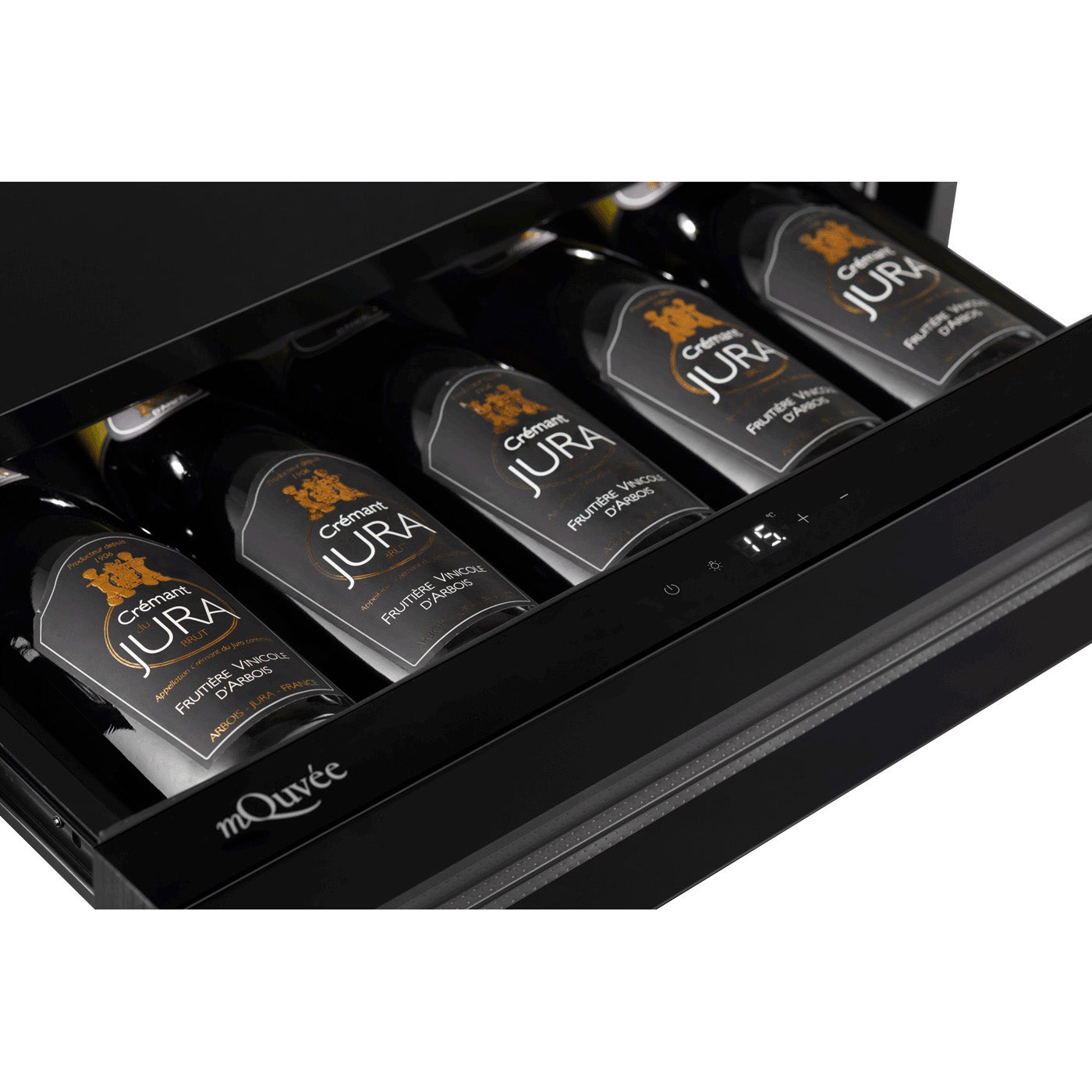 Built-in wine cooler WineKeeper Exclusive 5S Fullglass Black Push-Pull