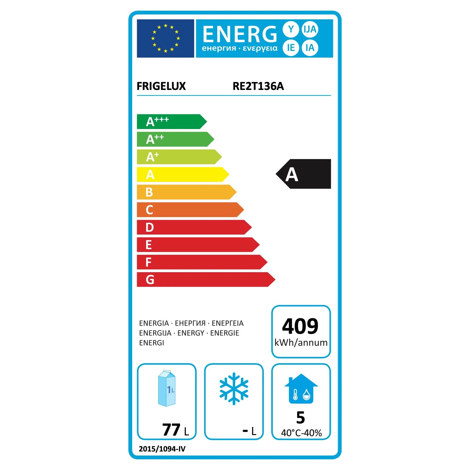 Outdoor refrigerator Frigelux RE2T136A
