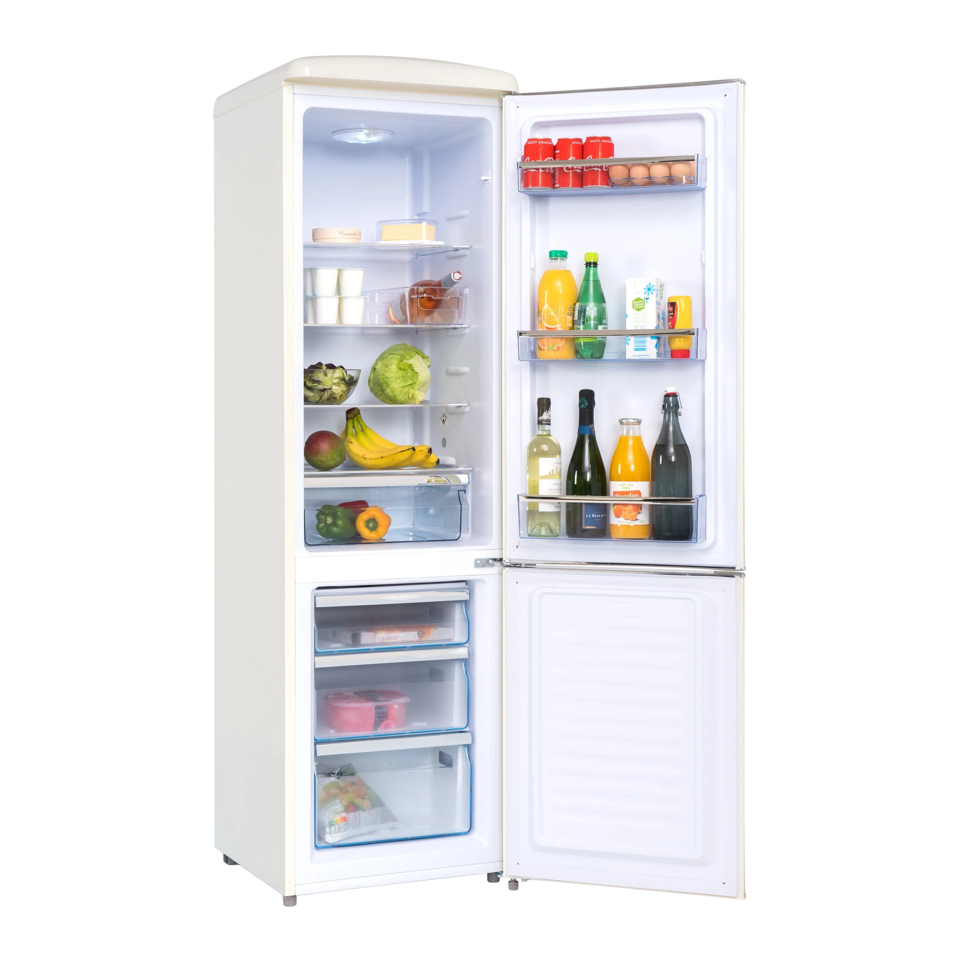 Retro Kühl-Gefrierkombination Frigelux CB255RCA++ creme