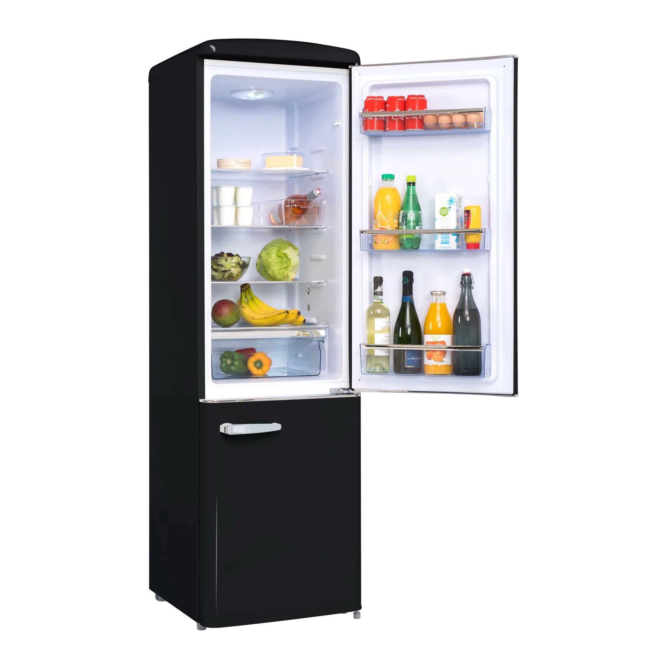 Retro Kühl-Gefrierkombination Frigelux CB255RNA++ schwarz