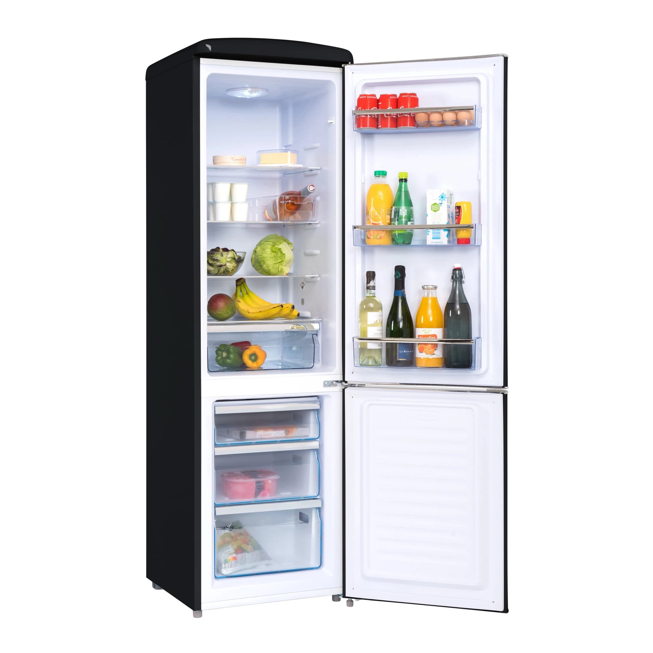 Retro Kühl-Gefrierkombination Frigelux CB255RNA++ schwarz