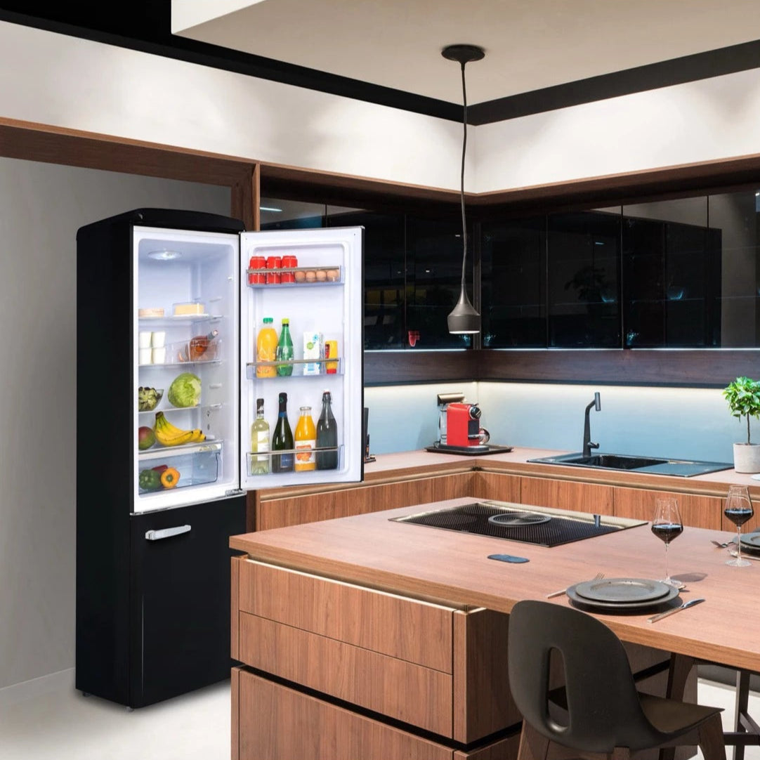 Retro Kühl-Gefrierkombination Frigelux CB255RNA++ schwarz