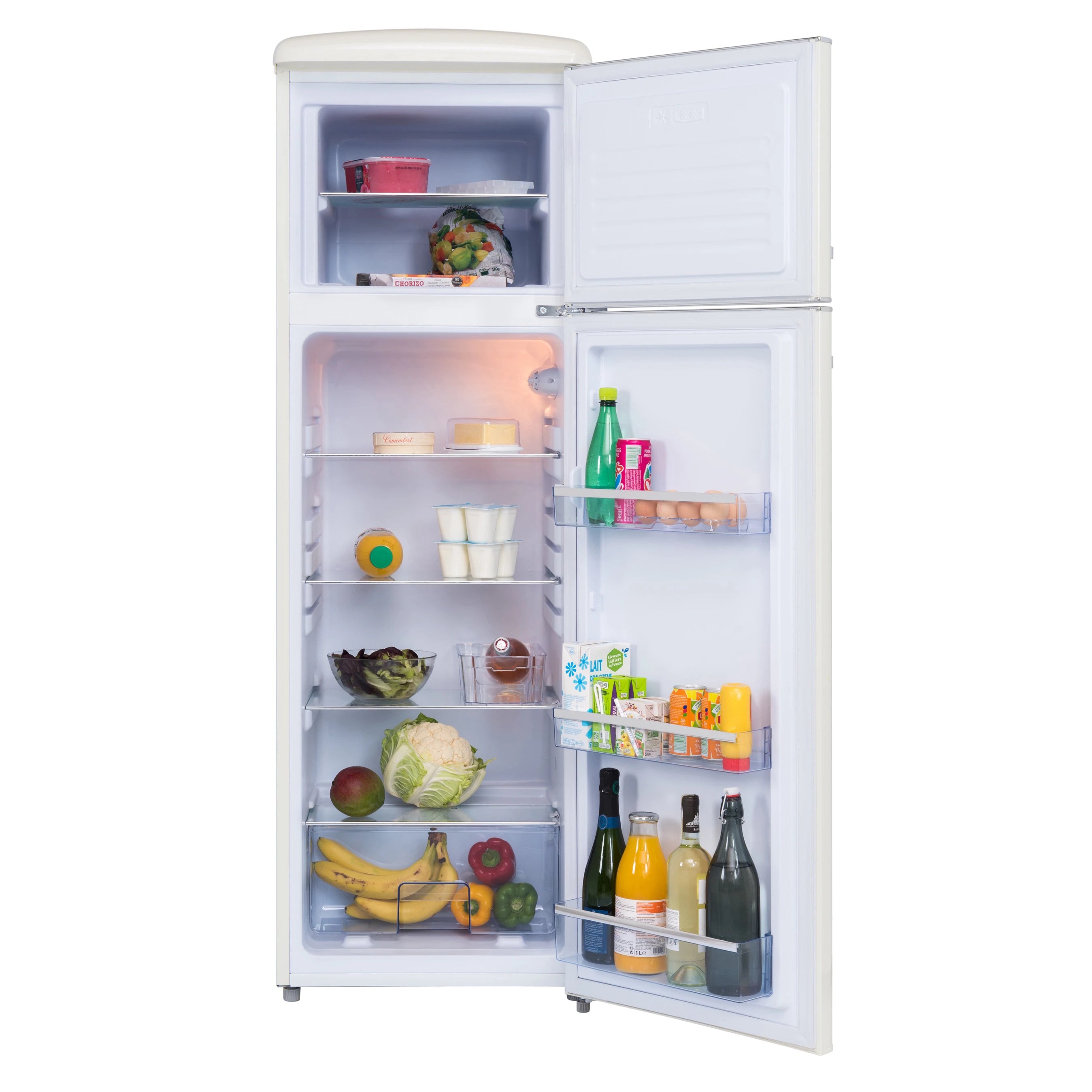 Retro Kühl-Gefrierkombination Frigelux RFDP246RCA++ creme