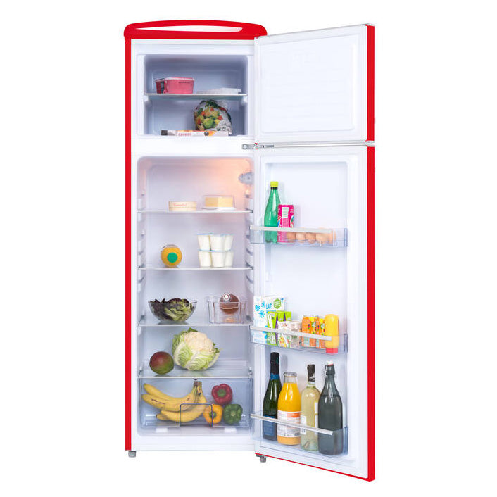 Retro Kühl-Gefrierkombination Frigelux RFDP246RRA++ rot