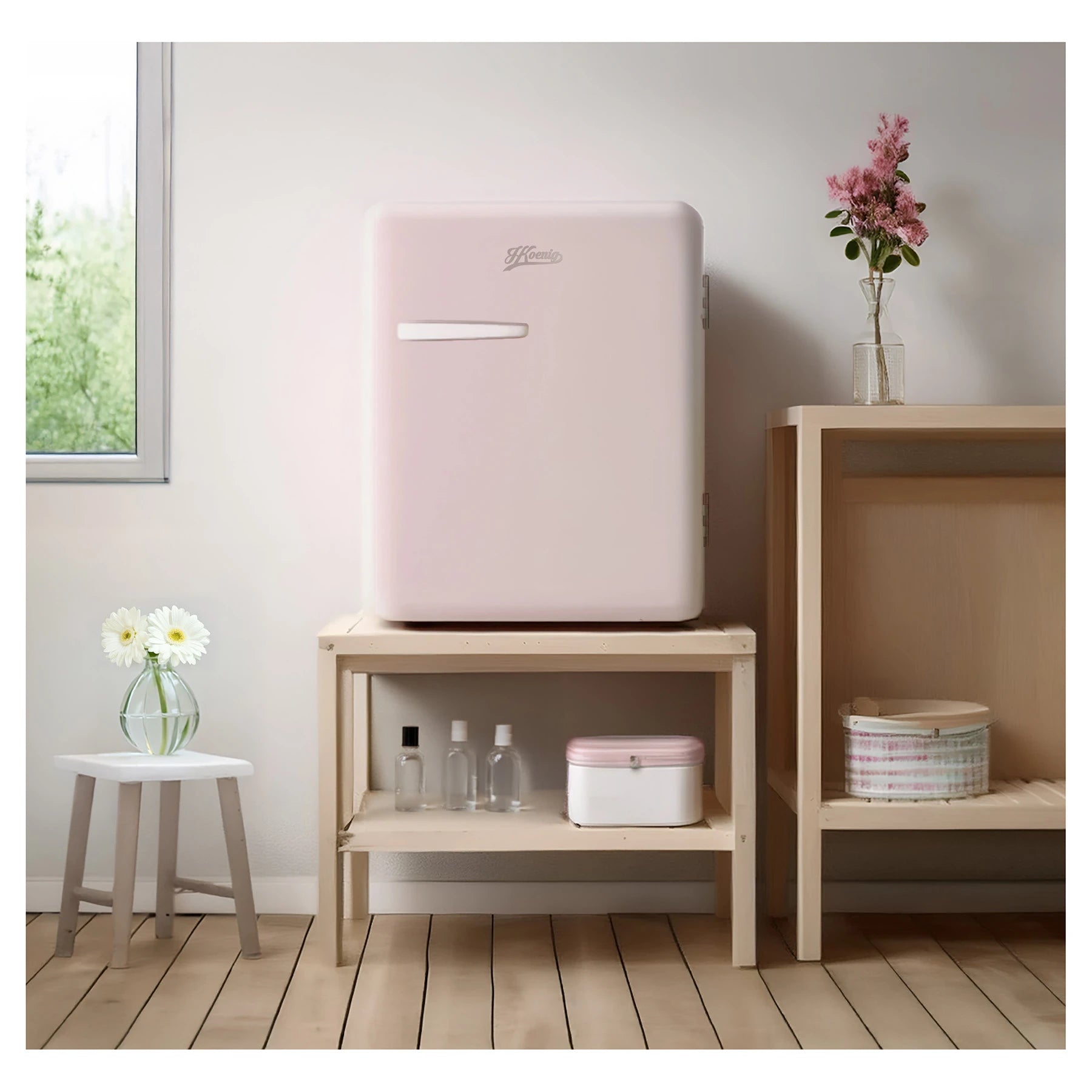 Retro Mini Kühlschrank H.Koenig TOAD6 pink