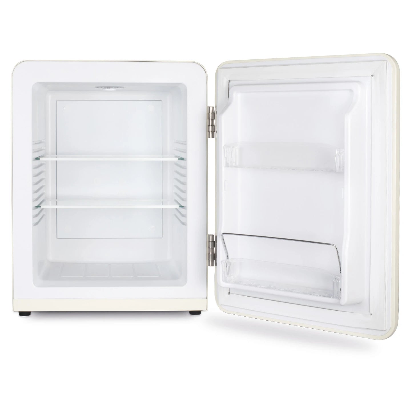 H.Koenig TOAD8 Retro Mini Kühlschrank mit sichtbarem Innenraum und Türablagen
