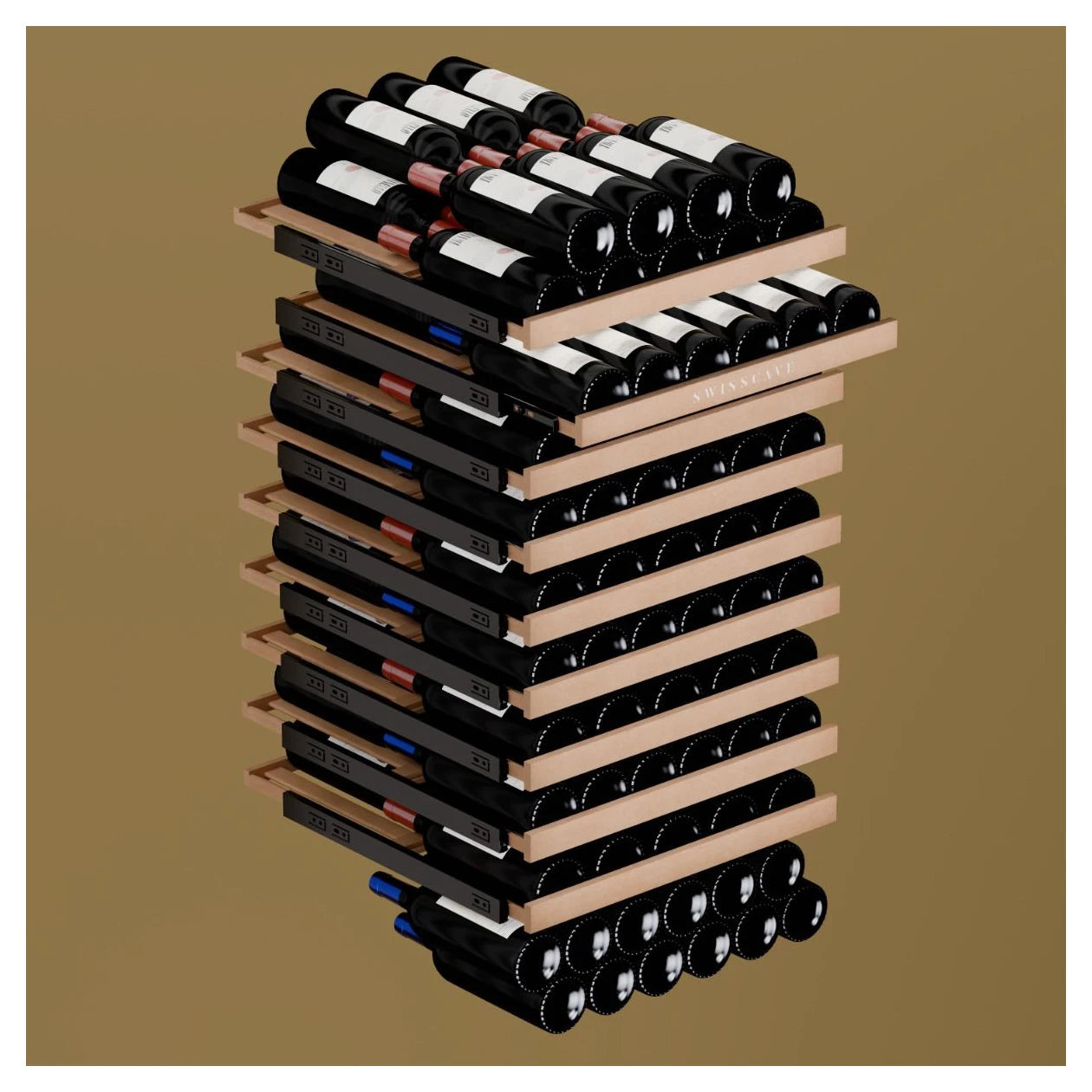 Swisscave WLB-360F-MIX Weinkühlschrank für 112 Flaschen, freistehend oder einbaubar, Detailansicht 8