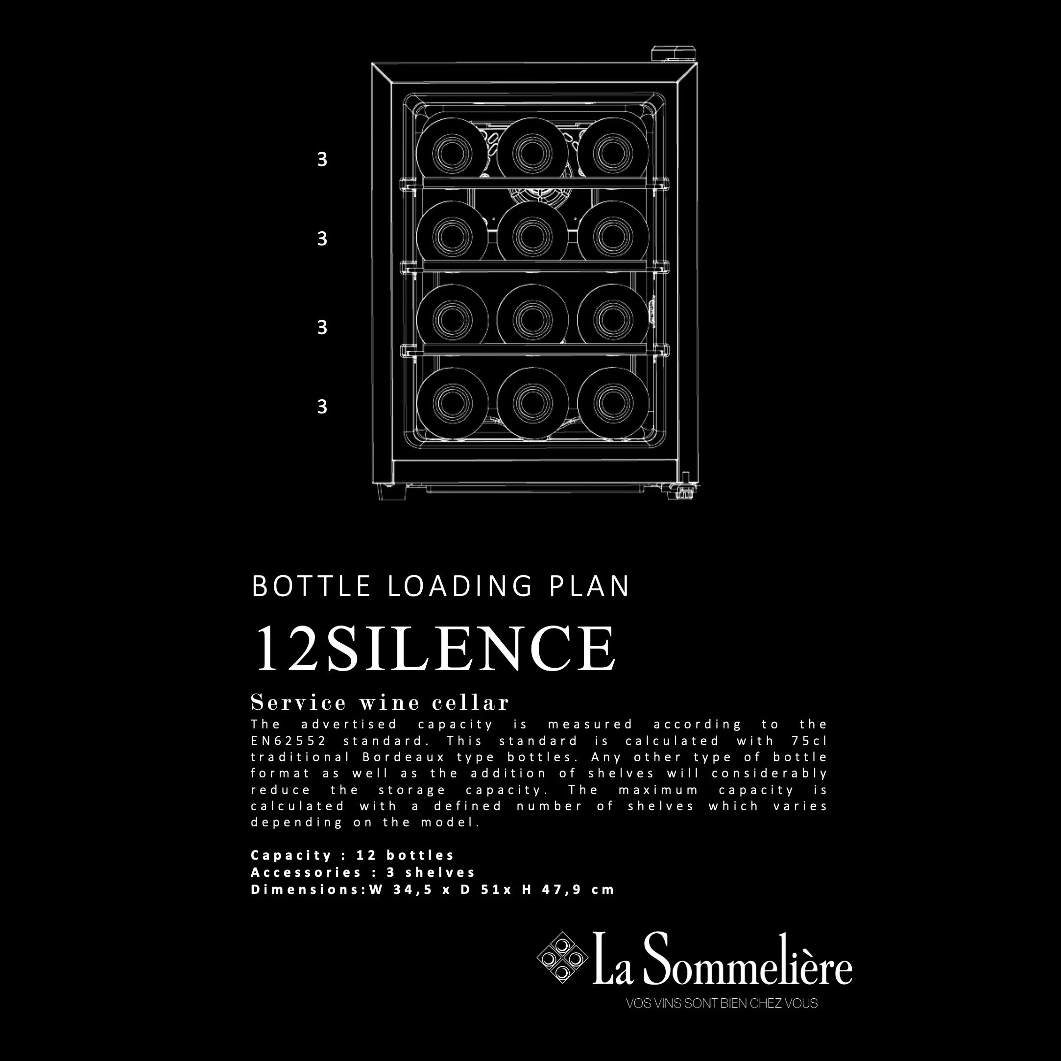 Wine Cooler 12 bottles La Sommelière 12SILENCE