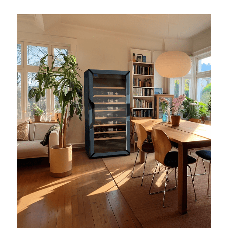 Weinkühlschrank 126 Flaschen Goguette 3 Zonen Blau