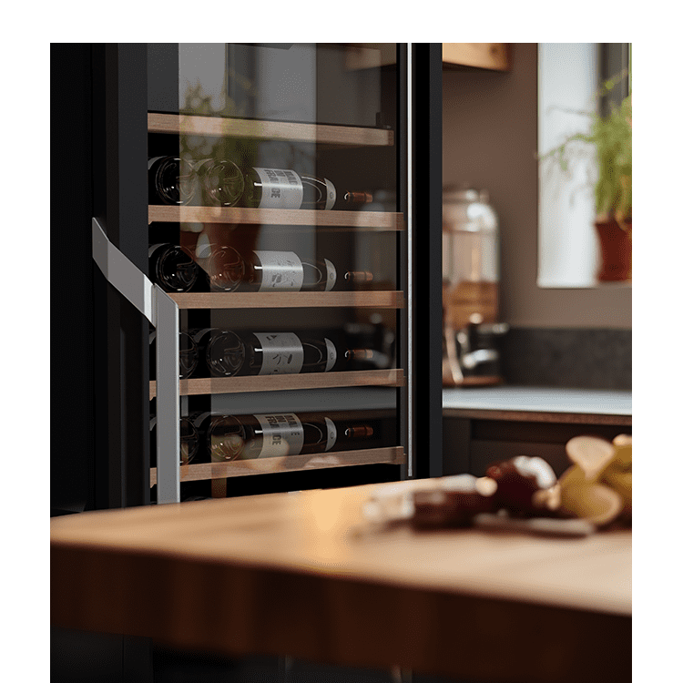 Weinkühlschrank 126 Flaschen Goguette 3 Zonen Schwarz