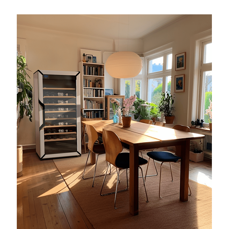 Weinkühlschrank 126 Flaschen Goguette 3 Zonen Weiß