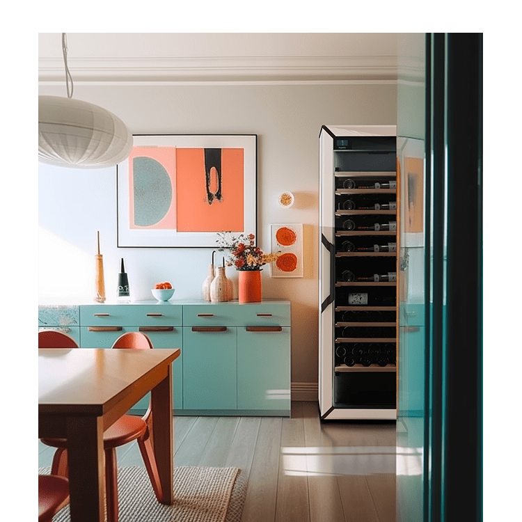 Weinkühlschrank 162 Flaschen Goguette 3 Zonen Weiß