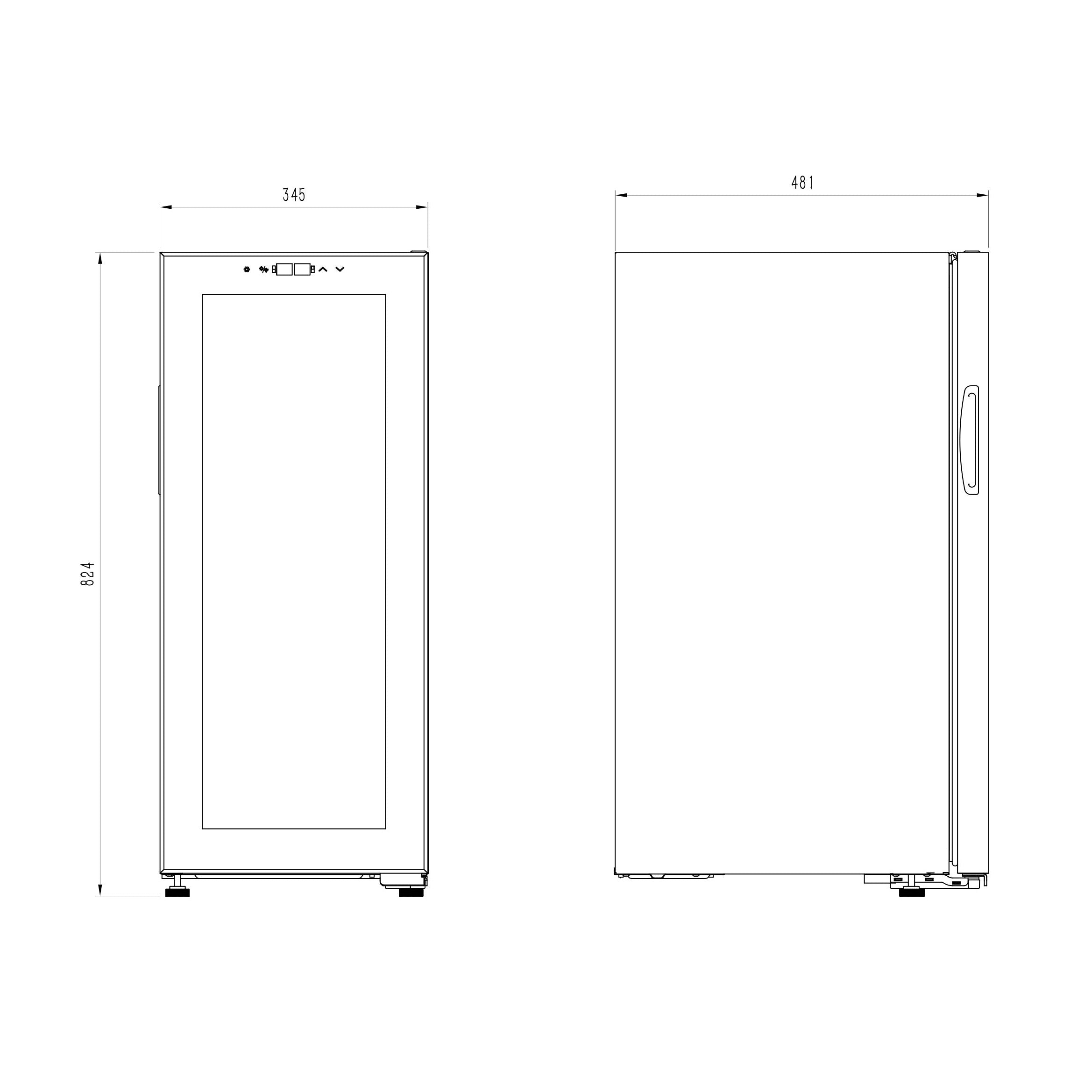 Weinkühlschrank 18 Flaschen Northern Collection 18 Black