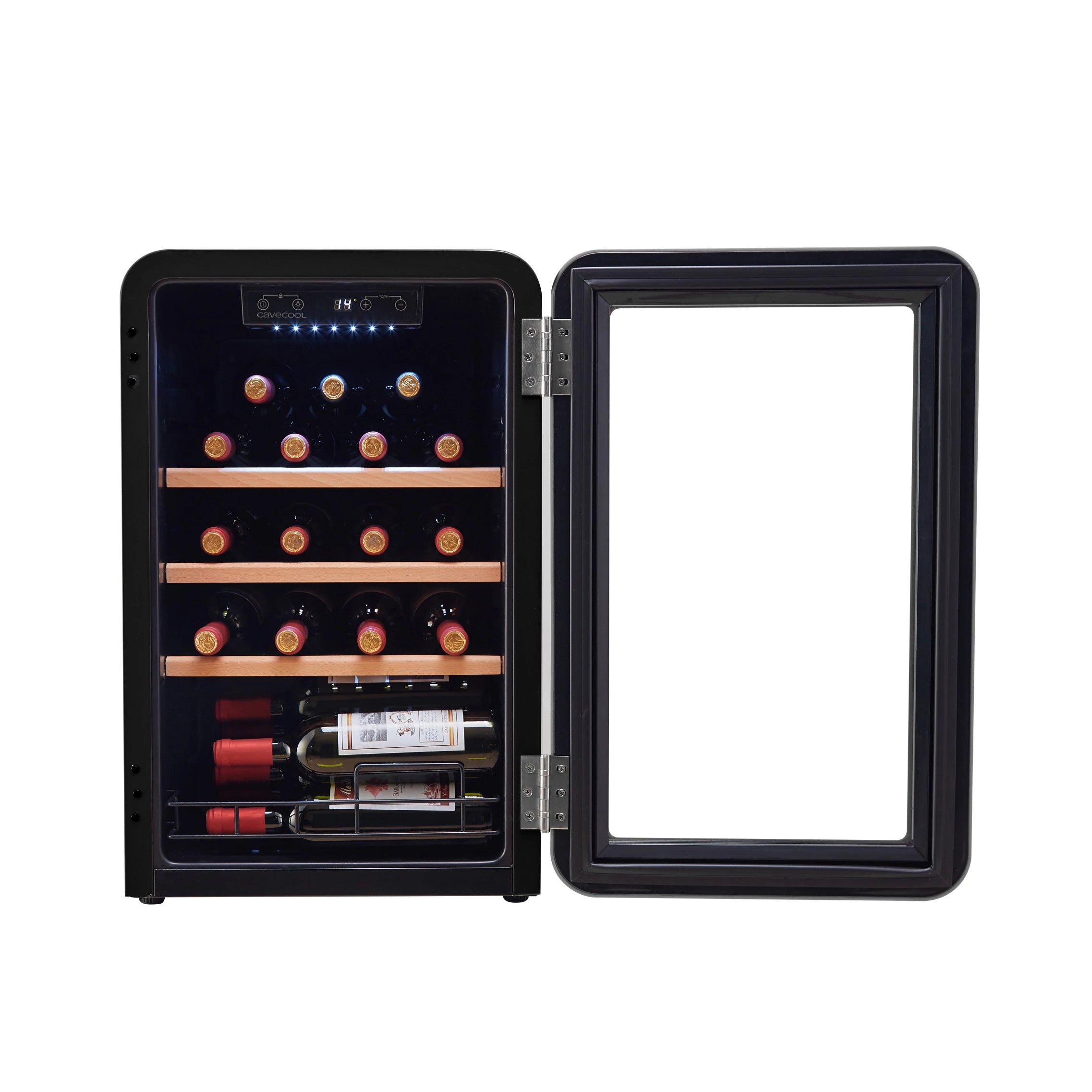 Weinkühlschrank 19 Flaschen Cavecool Retro Obsidian CC70SB