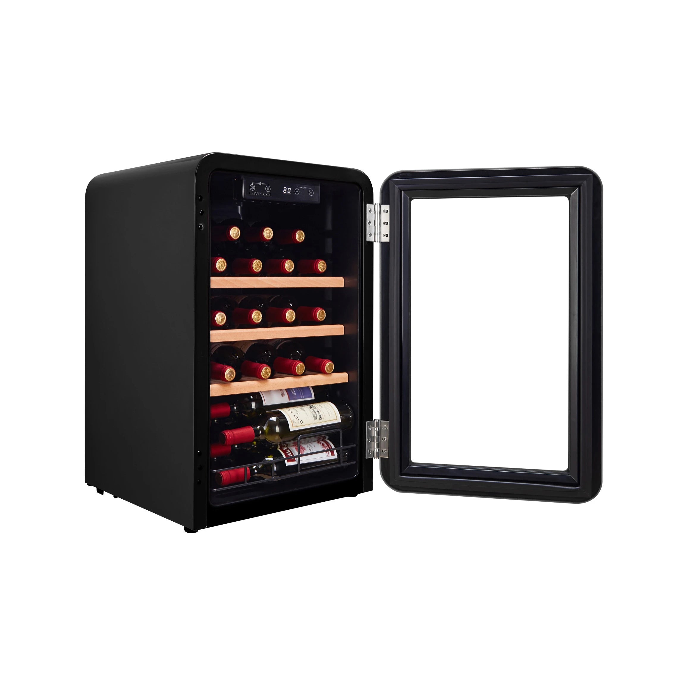 Weinkühlschrank 19 Flaschen Cavecool Retro Obsidian CC70SB