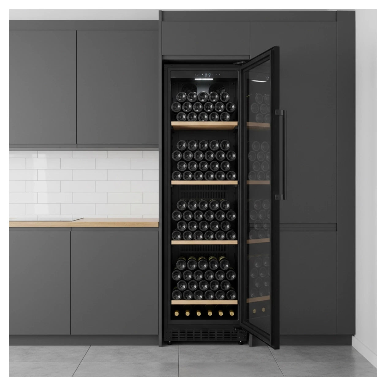 Wine Cooler 190 bottles Cavecool Ideal Emerald Display CC328MB-B1
