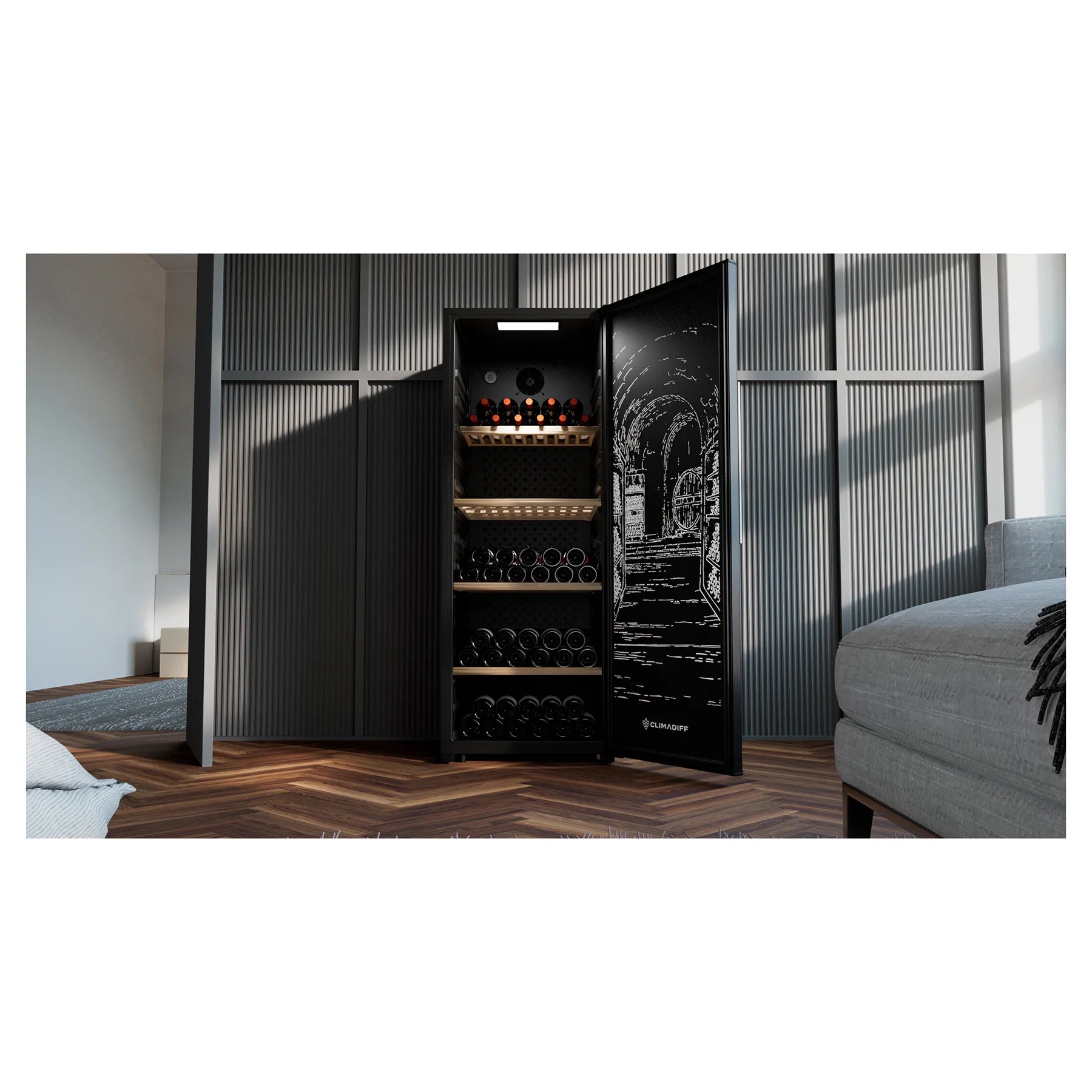 Wine Cooler 204 bottles Climadiff GARDE200D