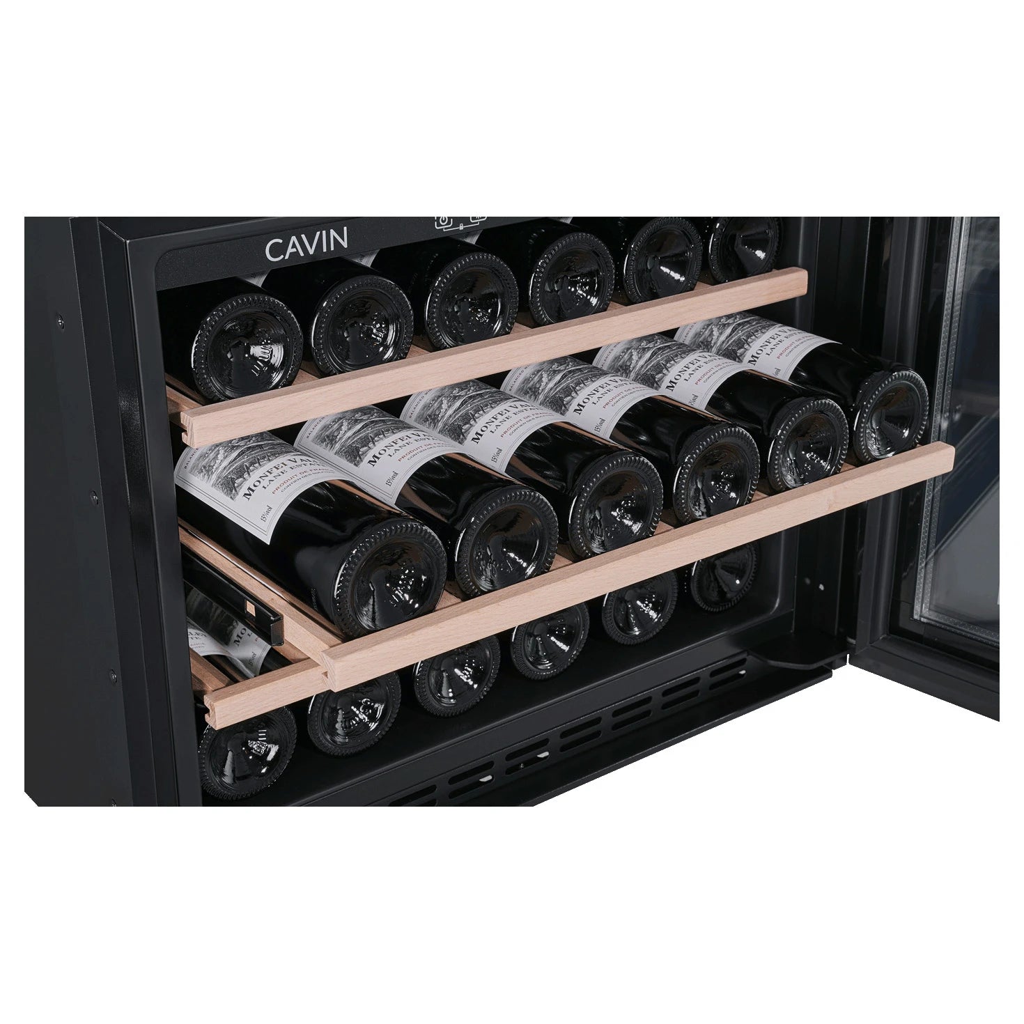 Wine Cooler 24 bottles Cavin Scandinavian Collection 45 Fullglass Black