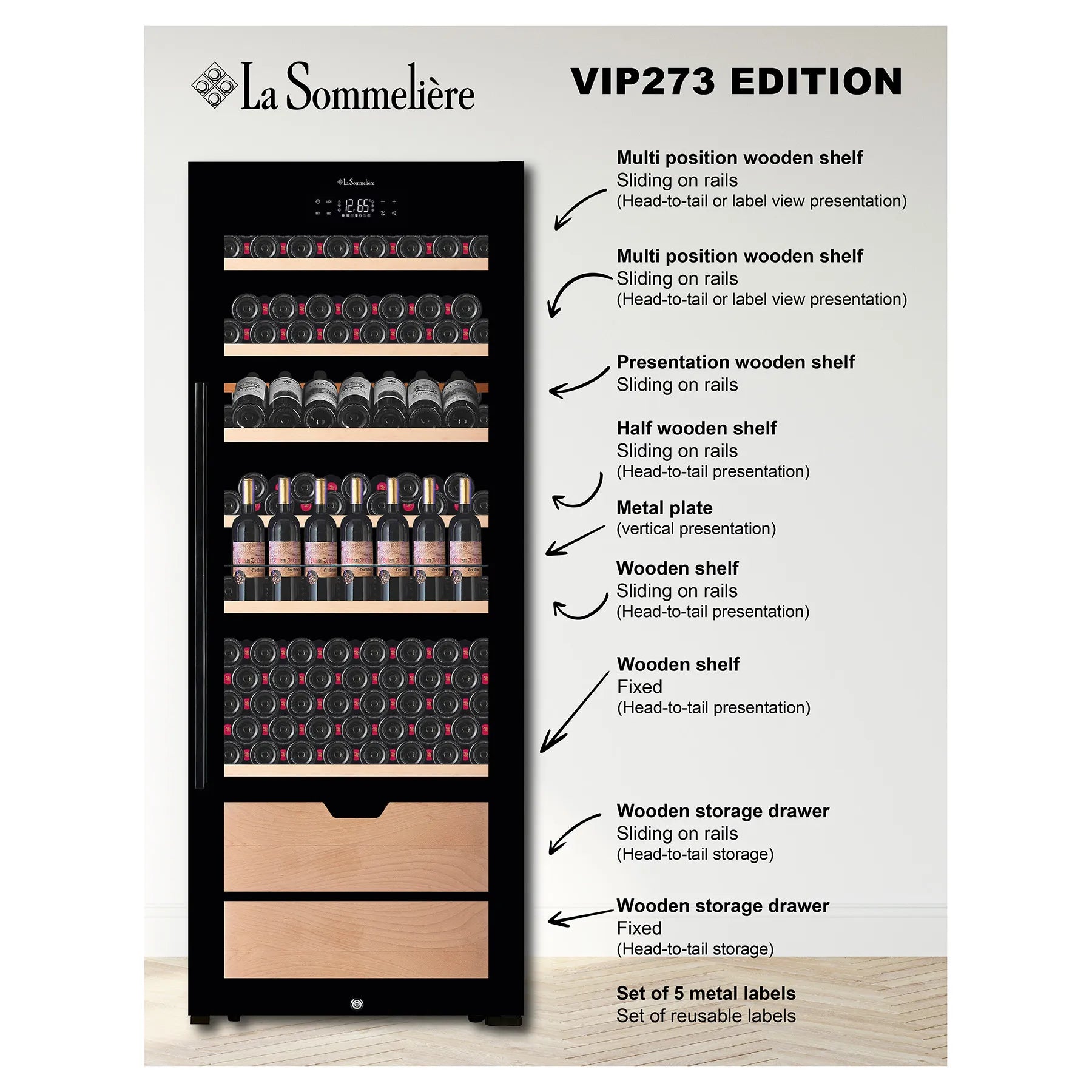 Wine Cooler 273 Flaschen La Sommelière VIP273 EDITION