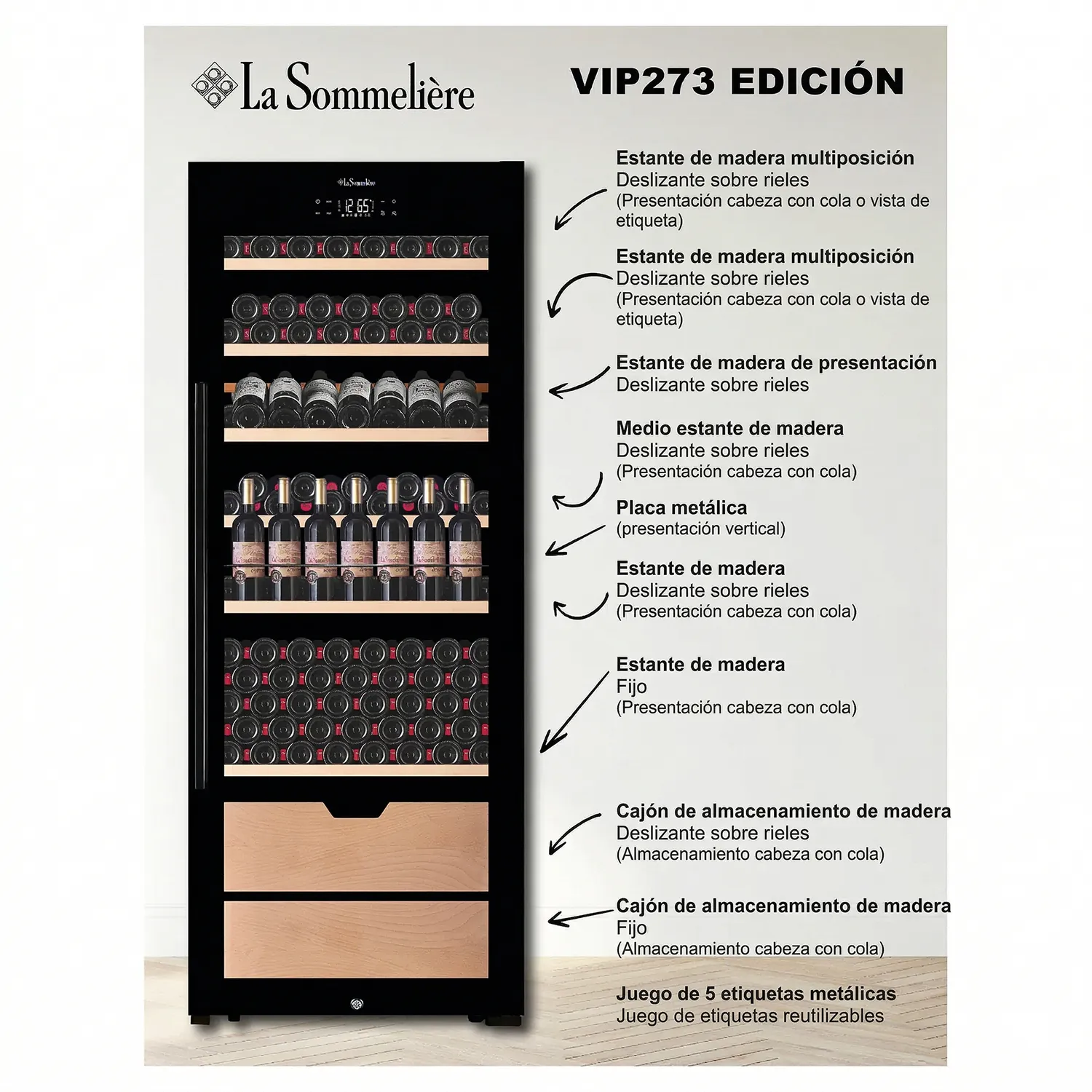 Wine Cooler 273 Flaschen La Sommelière VIP273 EDITION